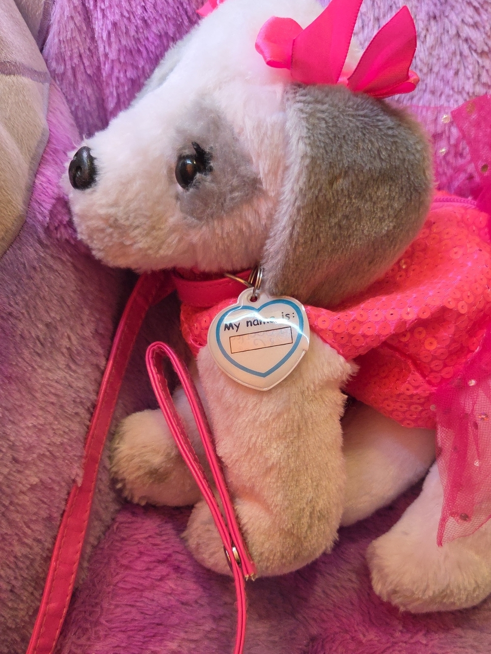 Poochie & Co Plush Pink Puppy Purse